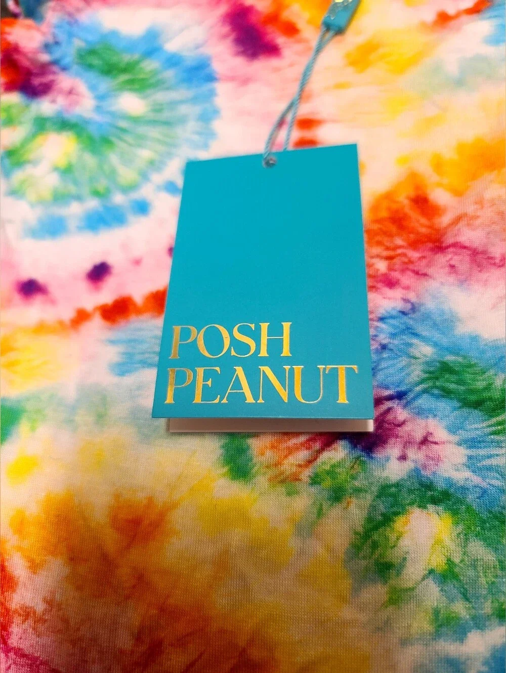 Posh Peanut Totally Tie-Dye Cap Sleeve Romper 6-9 Months  RETAIL $38